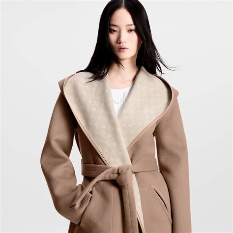 louis vuitton hooded wrap coat|Reversible Signature Hooded Wrap Coat .